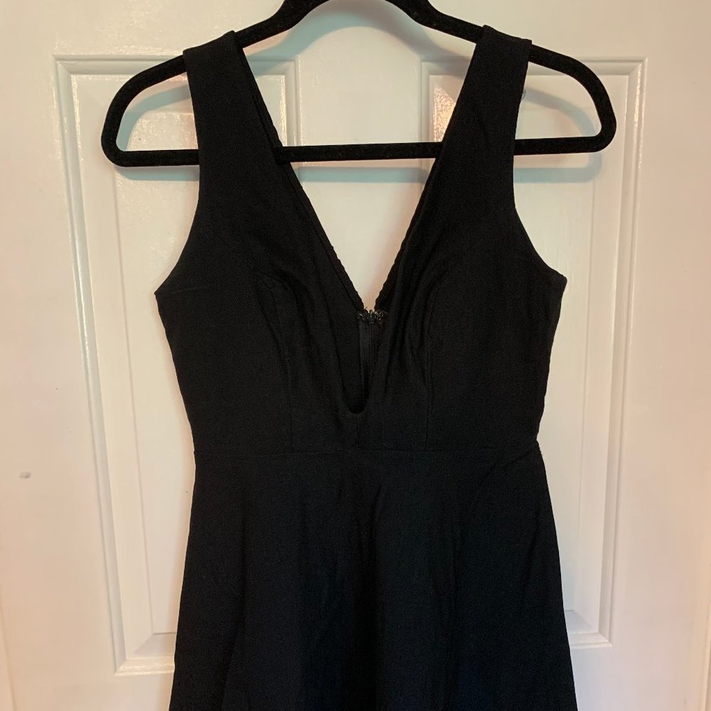Little Black Dress Mini Booby V Neck Flare